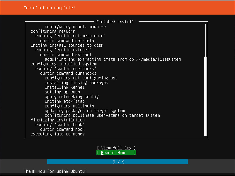 ubuntu server install from usb